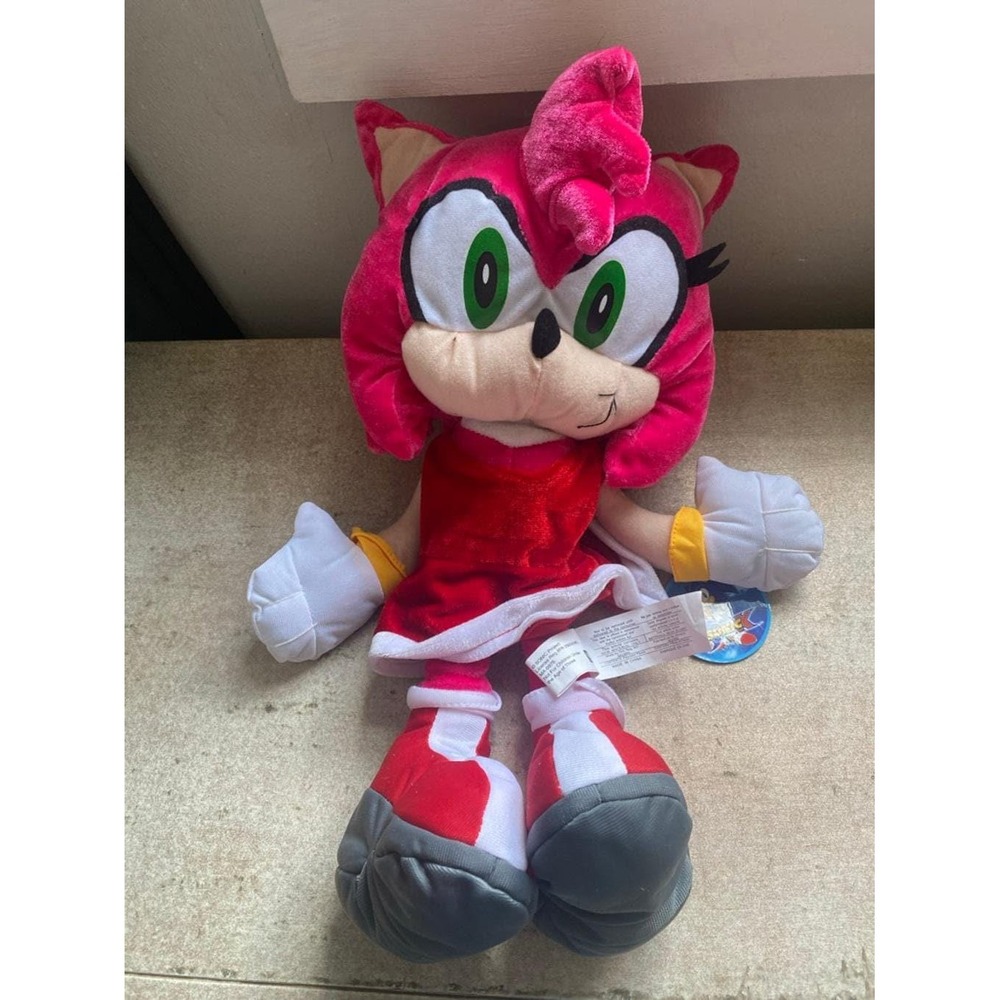 Sonic X Amy Rose Plush Toy 15th Anniversary Viz Media 4Kids TV With Tag Rare